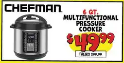 Ollie's CHEFMAN 6 QT. MULTIFUNCTIONAL PRESSURE COOKER offer