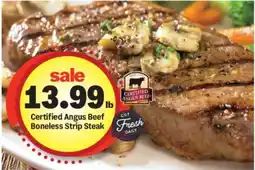 Meijer Certified angus beef boneless strip steak fresh offer