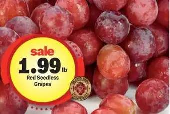 Red seedless grapes