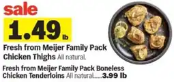 Meijer Fresh from meijer family pack boneless chicken tenderloins all natural offer