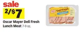 Meijer Oscar mayer deli fresh lunch meat offer