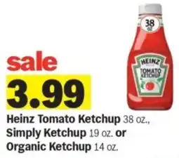 Meijer Heinz tomato ketchup, simply ketchup. or organic ketchup offer