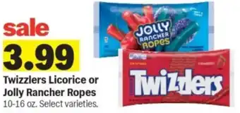 Meijer Twizzlers licorice or jolly rancher ropes offer