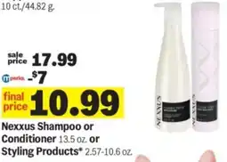 Meijer Nexxus shampoo or conditioner or styling products offer