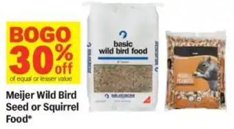 Meijer Meijer wild bird seed or squirrel food offer