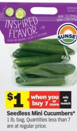 Meijer Seedless mini cucumbers offer