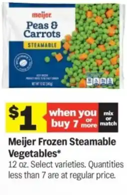Meijer Meijer frozen steamable vegetables offer