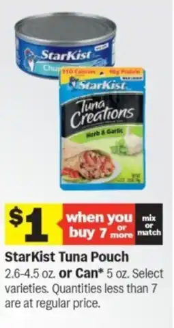 Meijer Starkist tuna pouch or can offer