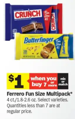 Meijer Ferrero fun size multipack offer
