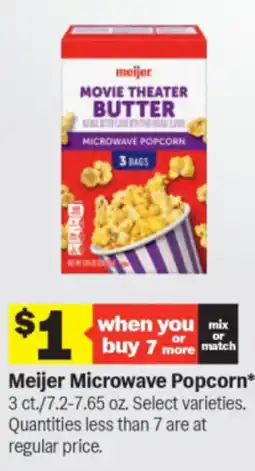 Meijer Meijer microwave popcorn offer