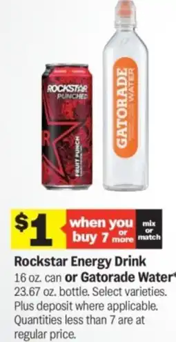 Meijer Rockstar energy drink or gatorade water bottle offer