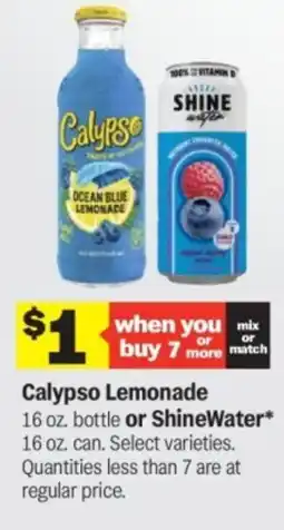 Meijer Calypso lemonade or shinewater offer
