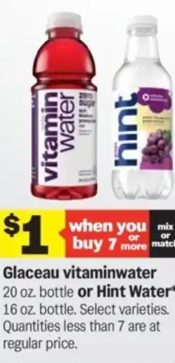 Meijer Glaceau vitaminwater bottle or hint wate offer
