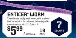 Cabela's BioBait Enticer worm offer