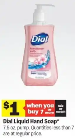 Meijer Dial liquid hand soap offer