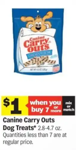 Meijer Canine carry outs dog treats offer