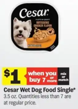 Meijer Cesar wet dog food single offer