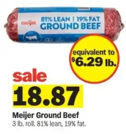 Meijer Meijer Ground Beef offer