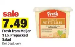 Meijer Fresh from meijer 3 lb. prepacked salad offer