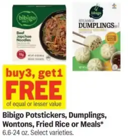 Meijer Bibigo potstickers, dumplings, wontons, fried rice or meal offer