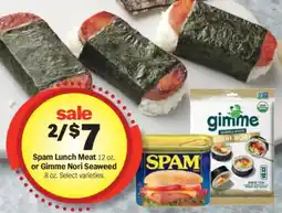 Meijer Spam lunch meat or gimme nori seaweed offer