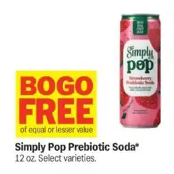 Meijer Simply pop prebiotic soda offer