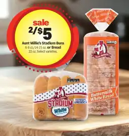 Meijer Aunt Millie's Stadium Buns or Bread offer