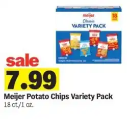 Meijer Meijer Potato Chips Variety Pack offer