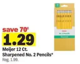 Meijer Meijer 12 Ct. Sharpened No. 2 Pencils offer