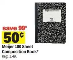 Meijer Meijer 100 Sheet Composition Book offer