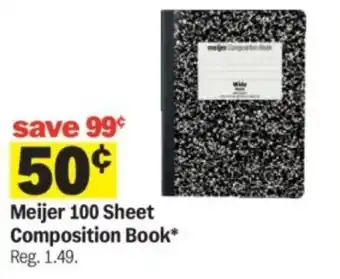 Meijer Meijer 100 Sheet Composition Book offer