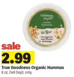Meijer True Goodness Organic Hummus offer