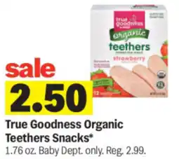 Meijer True Goodness Organic Teethers Snacks offer