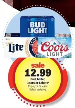 Meijer Bud, Miller, Coors or Labatt offer