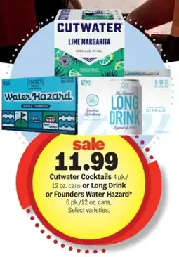 Meijer Cutwater Cocktails or Long Drink or Founders Water Hazard offer