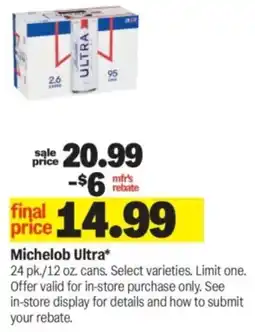 Meijer Michelob Ultra offer