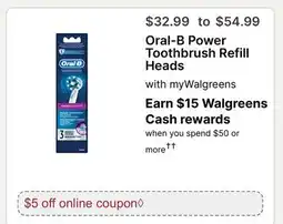 Walgreens Oral-B Power Toothbrush Refill Heads offer