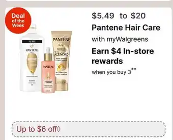 Walgreens Pantene Hair Care offer