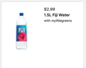 Walgreens 1.5L Fiji Water offer