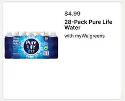 Walgreens 28-Pack Pure Life Water offer