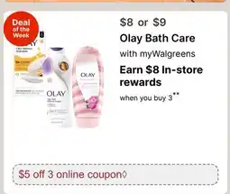 Walgreens Olay Bath Care offer