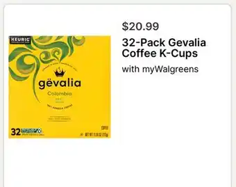 Walgreens 32-Pack Gevalia Coffee K-Cups offer