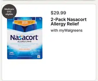 Walgreens 2-Pack Nasacort Allergy Relief offer