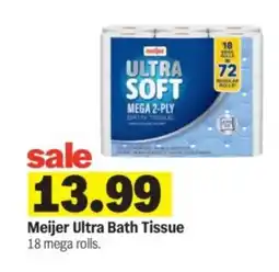 Meijer Meijer Ultra Bath Tissue 18 mega rolls offer