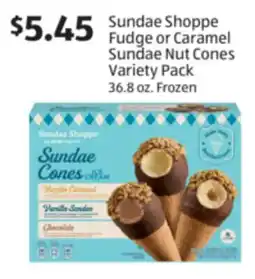 Aldi Sundae Shoppe Fudge or Caramel Sundae Nut Cones Variety Pack offer