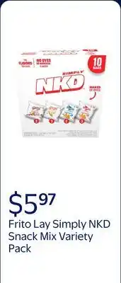 Walmart Frito Lay Simply NKD No Dyes No Artificial Flavors Variety pack Snack Mix offer