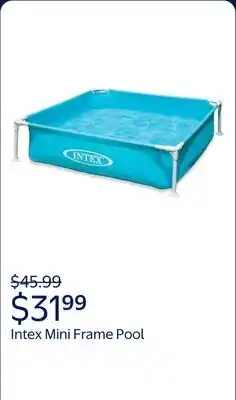 Walmart Intex Mini Frame Pool, Blue offer