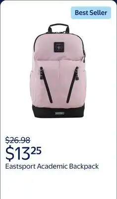 Walmart Eastsport Unisex Academic Backpack, Crystal Blush offer
