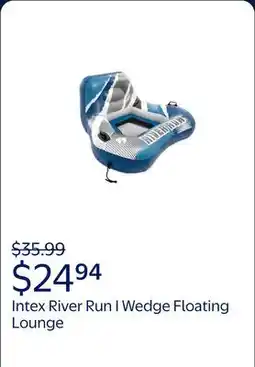 Walmart Intex River Run I Wedge - Inflatable Floating Water Lounge with Quick Connects - River Lake Pool offer