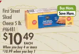 Smart & Final First Street Sliced Cheese 5 Lb offer